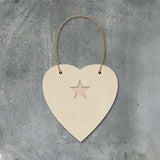 Primitive Wood Heart with Shaker Star