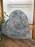 Large Zinc Filigree Heart