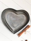 Set of Three Zinc Heart Trays