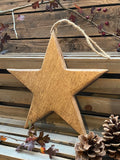 Set of Three Natural Wood Solid Stars