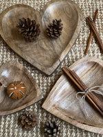 Rustic Wooden Heart Trays - three sizes available