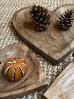 Rustic Wooden Heart Trays - three sizes available