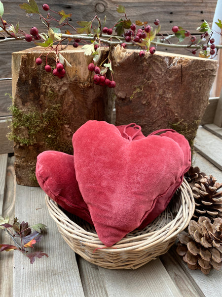 Red Rose Velvet Heart