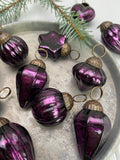 Twelve Plum Antique Style Decorations