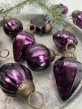 Twelve Plum Antique Style Decorations