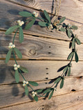 Mistletoe Metal Heart Wreath