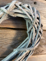 Greywashed Willow Heart Wreath