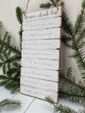 Winter Checklist Wooden Sign