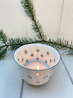 Starlit Enamel Candle Pudding Pot