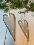 Hygge Ceramic Heart with White Stars - Two sizes Available