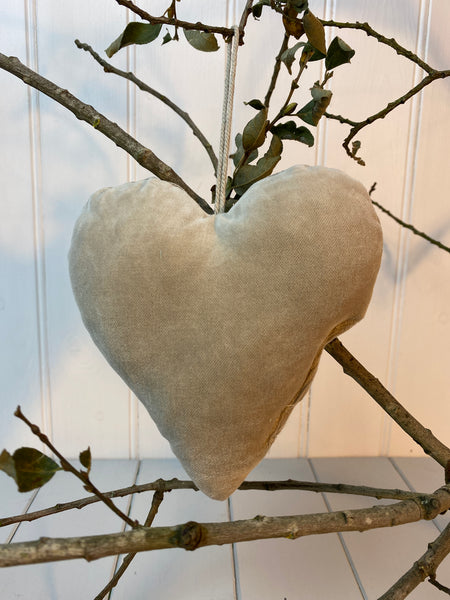 Grey Velvet Heart