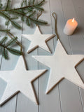 Set of Three Whitewash Stars