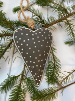 Grey Polka Nordic Heart