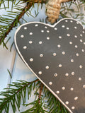 Grey Polka Nordic Heart