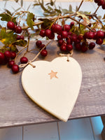 Primitive Wood Heart with Shaker Star