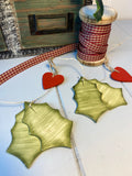 Wooden Heart & Holly Garland