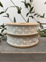 Dotty Ribbon - Beige with White Dots