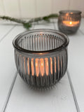 Pair of Grey Warmth Tealight Holders