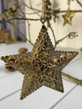 Distressed Gold Star Decoration