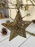 Distressed Gold Star Decoration