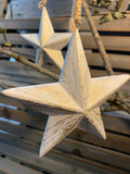 Winter Night Wooden Star