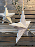 Winter Night Wooden Star