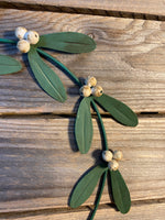 Mistletoe Metal Heart Wreath