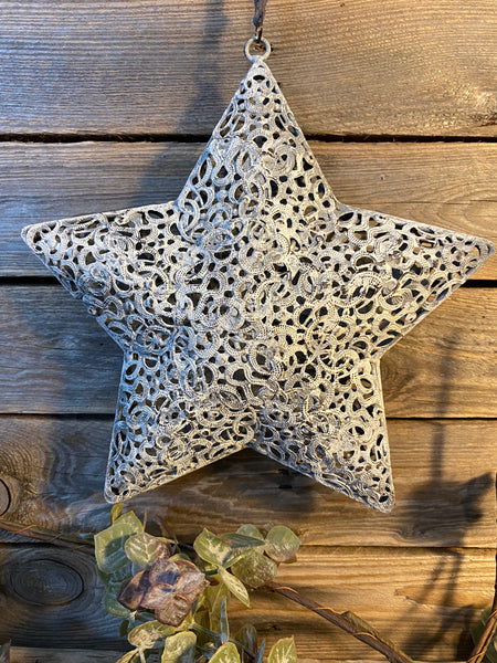 Large Zinc Filigree Star