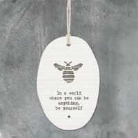 Pretty Bumblebee Porcelain Hanger