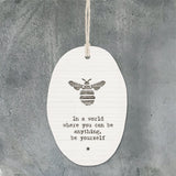Pretty Bumblebee Porcelain Hanger
