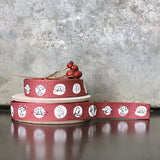 Robin & Berry Sprig Red Ribbon Reel