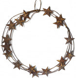 Rusted Metal Star Wreath