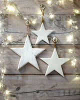 Set of Three Whitewash Stars