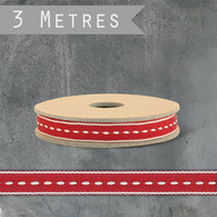 Christmas Red Stitch Ribbon Reel