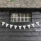 White Wooden Star Bunting Garland