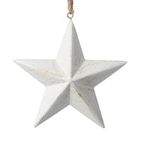 Winter Night Wooden Star