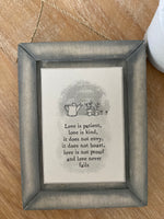 Rustic Wooden Frame - Love is Patient