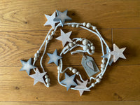 Wooden Star Beaded Garland