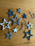 Wooden Outline Star Bunting