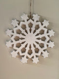 Wooden Snowflakes - Set of Two