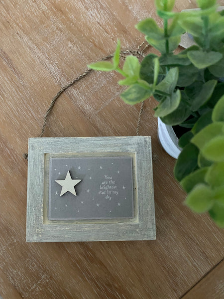 Rustic Wooden Frame - You are the Brightest Star