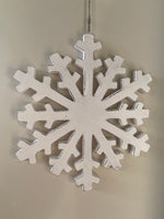 Wooden Snowflakes - Set of Two