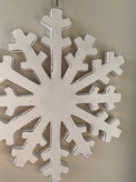 Wooden Snowflakes - Set of Two