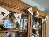 White Wooden Star Bunting Garland