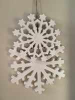 Wooden Snowflakes - Set of Two