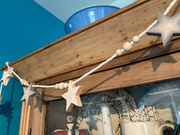 Wooden Star Beaded Garland