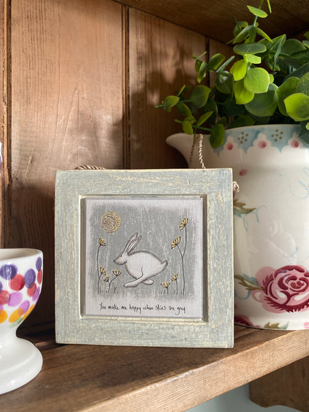 Rustic Wooden Frame - You Make me Happy When Skies are Grey