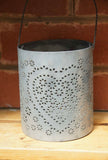 Large Zinc Heart Lantern