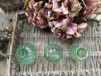 Recycled Glass Green Bud Vases