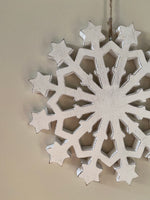 Wooden Snowflakes - Set of Two